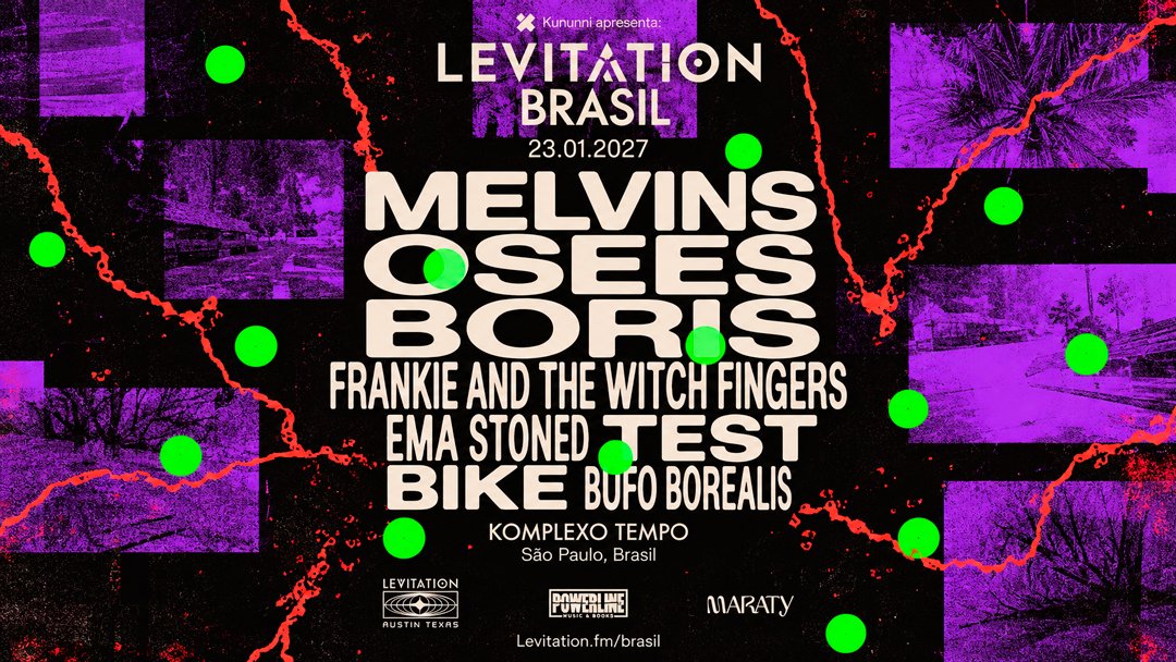 Pôster Neon do Festival Levitation Brasil